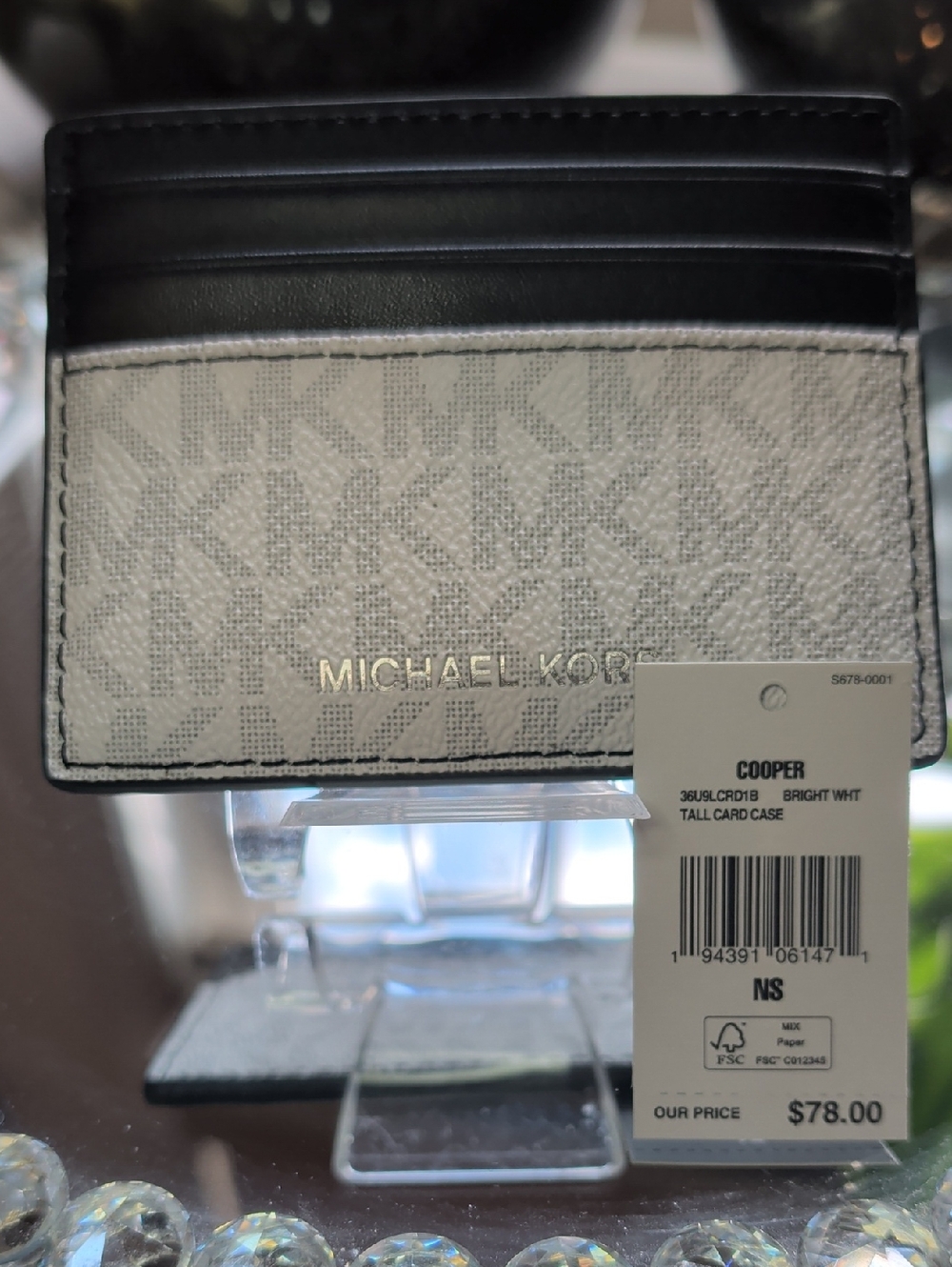 Michael Kors Cooper Signature Logo Tall Card Case NWT - Picture 4 of 6
